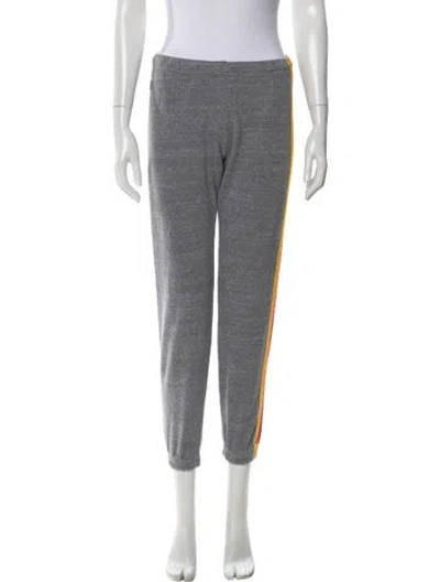 Pre-owned Aviator Nation Colorblock Pattern Sweatpants In Gray