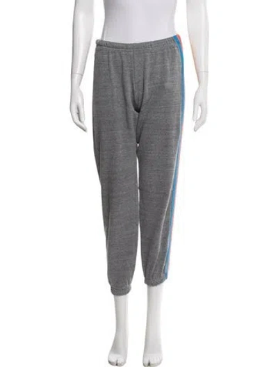 Pre-owned Aviator Nation Colorblock Pattern Sweatpants In Gray
