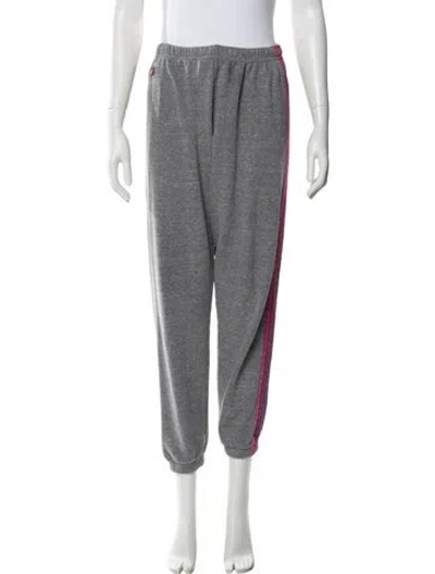 Pre-owned Aviator Nation Colorblock Pattern Sweatpants In Gray