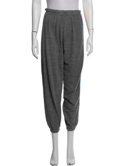Pre-owned Aviator Nation Colorblock Pattern Sweatpants In Grey