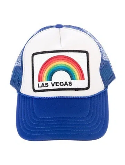 Pre-owned Aviator Nation Cotton Blue Trucker Hat In Multi