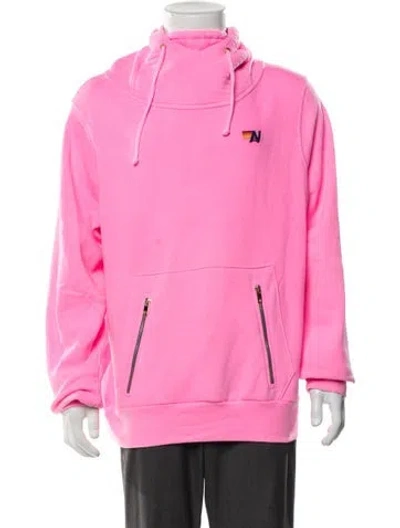 Pre-owned Aviator Nation Cowl Neck Long Sleeve Hoodie In Pink