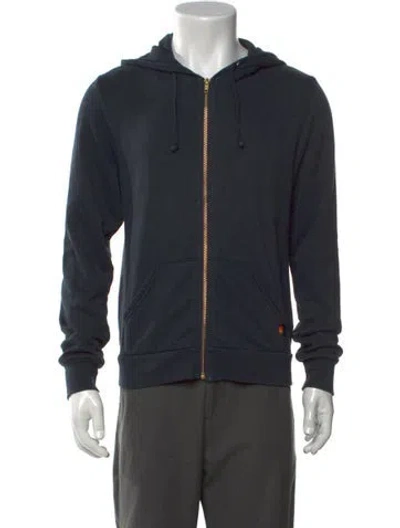 Pre-owned Aviator Nation Crew Neck Long Sleeve Hoodie In Blue