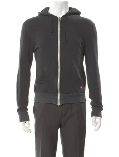 Pre-owned Aviator Nation Crew Neck Long Sleeve Hoodie In Gray