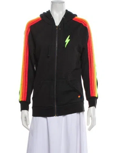 Pre-owned Aviator Nation Crew Neck Long Sleeve Hoodie In Gray