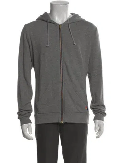 Pre-owned Aviator Nation Crew Neck Long Sleeve Hoodie In Gray