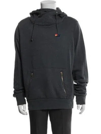Pre-owned Aviator Nation Crew Neck Long Sleeve Hoodie In Gray