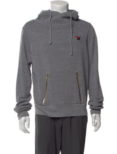 Pre-owned Aviator Nation Crew Neck Long Sleeve Hoodie In Grey