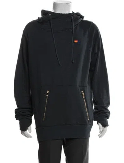 Pre-owned Aviator Nation Crew Neck Long Sleeve Hoodie In Grey