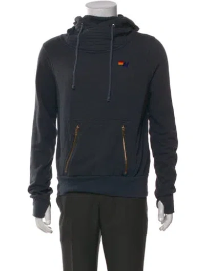 Pre-owned Aviator Nation Crew Neck Long Sleeve Hoodie In Grey