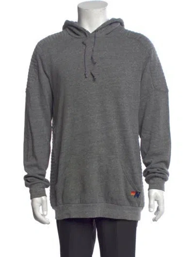 Pre-owned Aviator Nation Crew Neck Long Sleeve Hoodie In Grey
