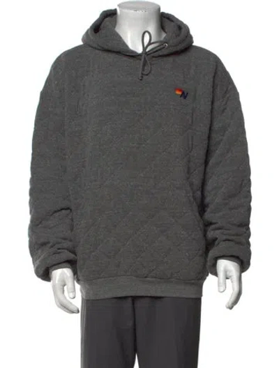 Pre-owned Aviator Nation Crew Neck Long Sleeve Hoodie In Grey