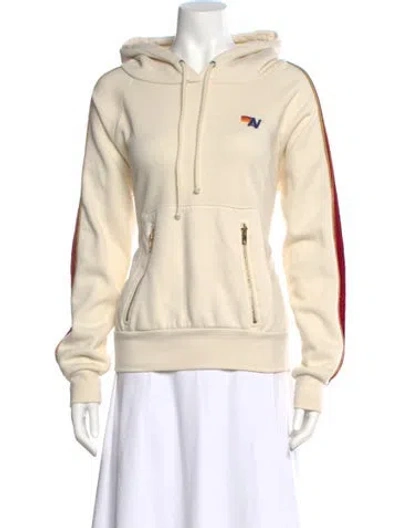 Pre-owned Aviator Nation Crew Neck Long Sleeve Hoodie In Neutral