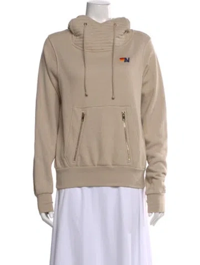 Pre-owned Aviator Nation Crew Neck Long Sleeve Hoodie In Neutral