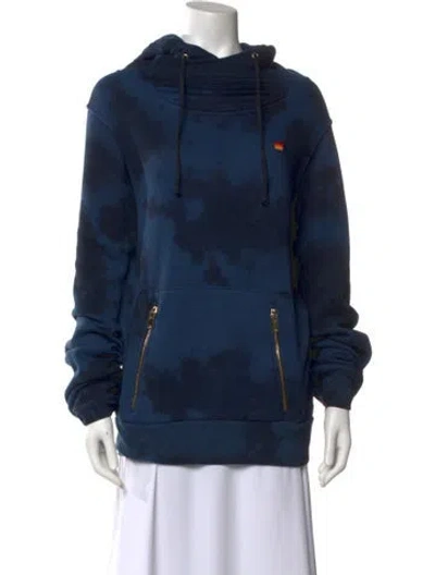 Pre-owned Aviator Nation Crew Neck Long Sleeve Sweatshirt In Blue