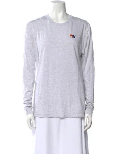 Pre-owned Aviator Nation Crew Neck Long Sleeve Sweatshirt In Gray