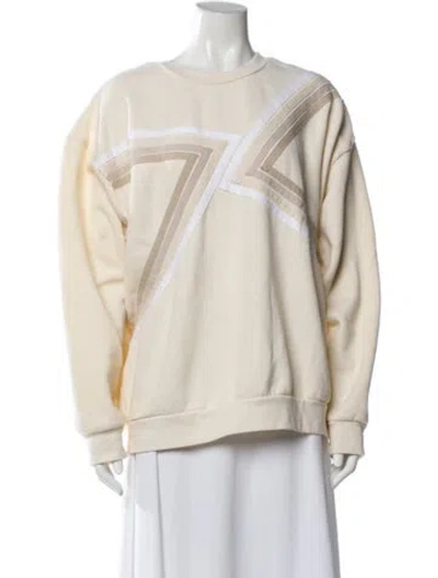 Pre-owned Aviator Nation Crew Neck Long Sleeve Sweatshirt In Green