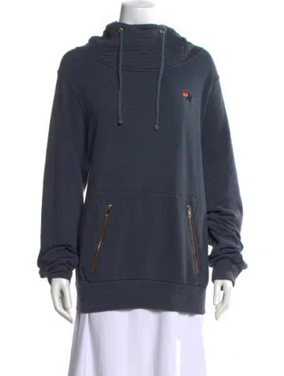 Pre-owned Aviator Nation Crew Neck Long Sleeve Sweatshirt In Grey