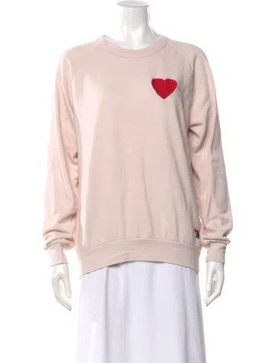 Pre-owned Aviator Nation Crew Neck Long Sleeve Sweatshirt In Neutral