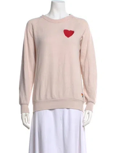 Pre-owned Aviator Nation Crew Neck Long Sleeve Sweatshirt In Neutral