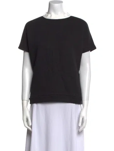 Pre-owned Aviator Nation Crew Neck Short Sleeve Sweatshirt In Black