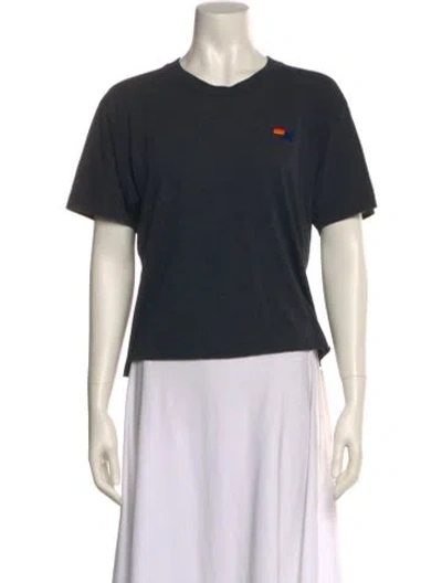 Pre-owned Aviator Nation Crew Neck Short Sleeve T-shirt In Black