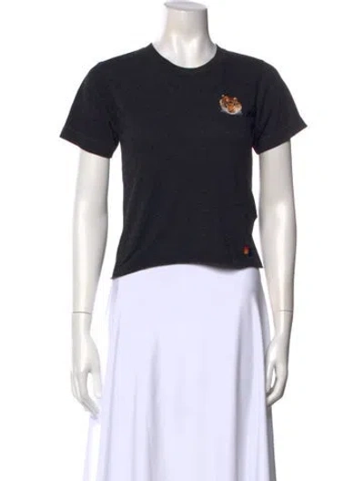 Pre-owned Aviator Nation Crew Neck Short Sleeve T-shirt In Black