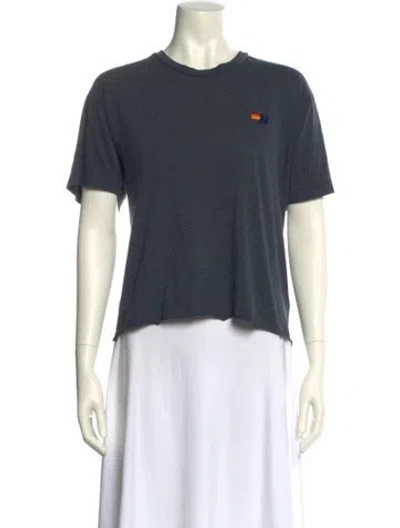Pre-owned Aviator Nation Crew Neck Short Sleeve T-shirt In Blue