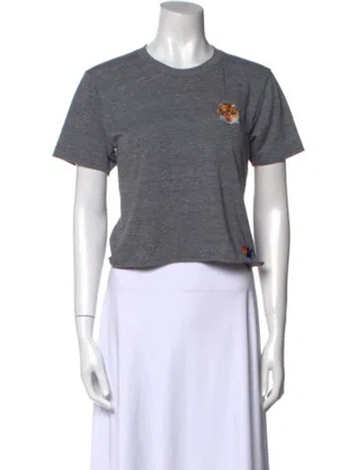 Pre-owned Aviator Nation Crew Neck Short Sleeve T-shirt In Gray