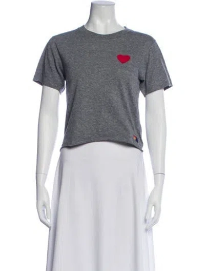 Pre-owned Aviator Nation Crew Neck Short Sleeve T-shirt In Gray