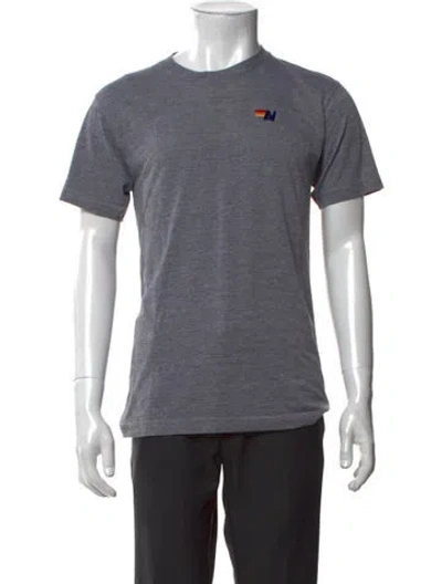 Pre-owned Aviator Nation Crew Neck Short Sleeve T-shirt In Grey