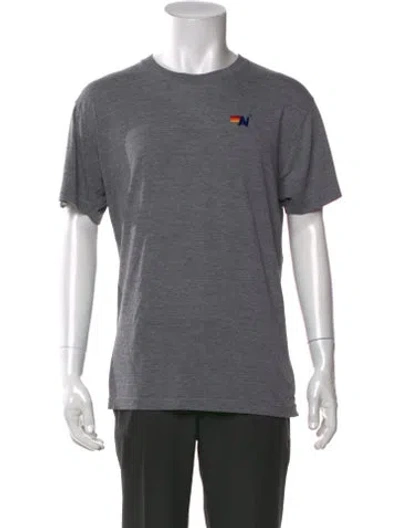 Pre-owned Aviator Nation Crew Neck Short Sleeve T-shirt In Grey