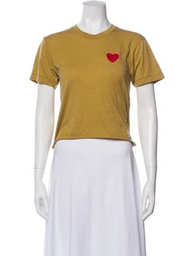 Pre-owned Aviator Nation Crew Neck Short Sleeve T-shirt In Yellow