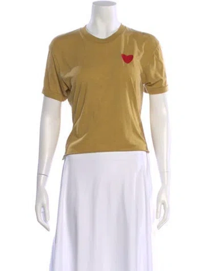 Pre-owned Aviator Nation Crew Neck Short Sleeve T-shirt In Yellow