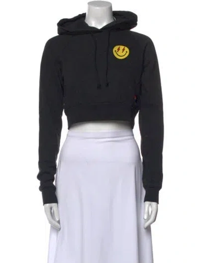 Pre-owned Aviator Nation Crew Neck Sweater In Black