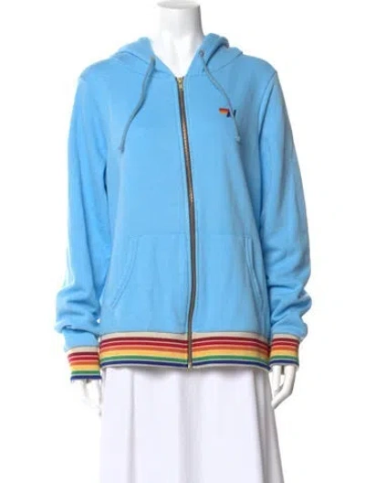 Pre-owned Aviator Nation Crew Neck Sweater In Blue