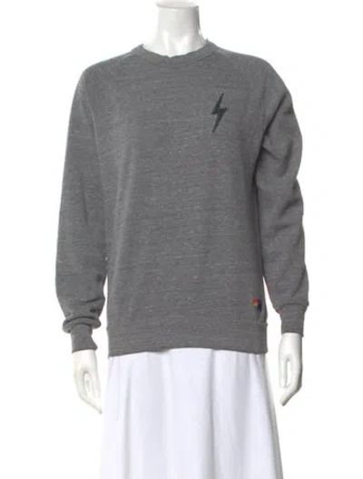 Pre-owned Aviator Nation Crew Neck Sweater In Gray
