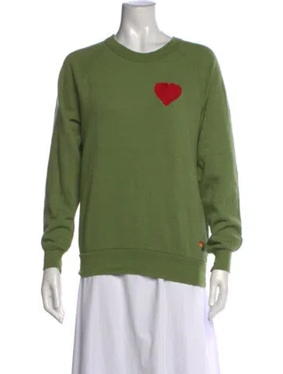 Pre-owned Aviator Nation Crew Neck Sweater In Green