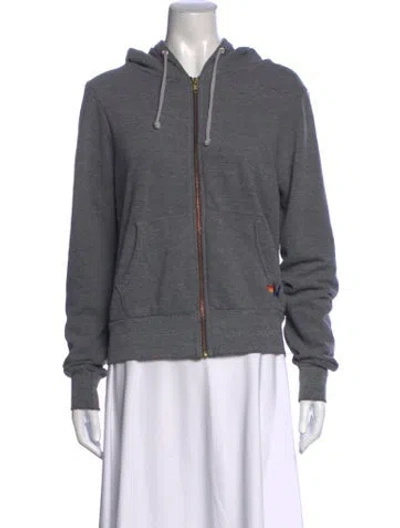 Pre-owned Aviator Nation Crew Neck Sweater In Grey