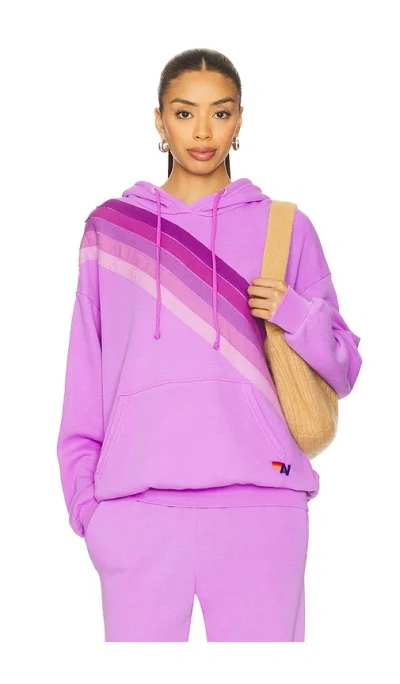 Aviator Nation Cross Stripe Relaxed Pullover Hoodie