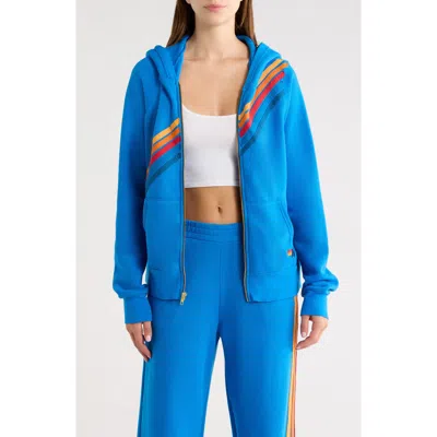 Aviator Nation Disco Zip Hoodie In Blue