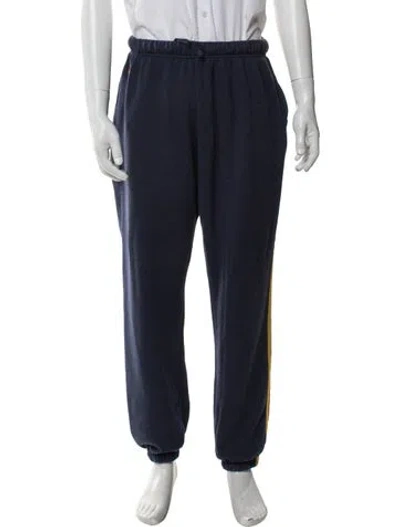 Pre-owned Aviator Nation Embroidered Accent Lounge Bottoms In Blue
