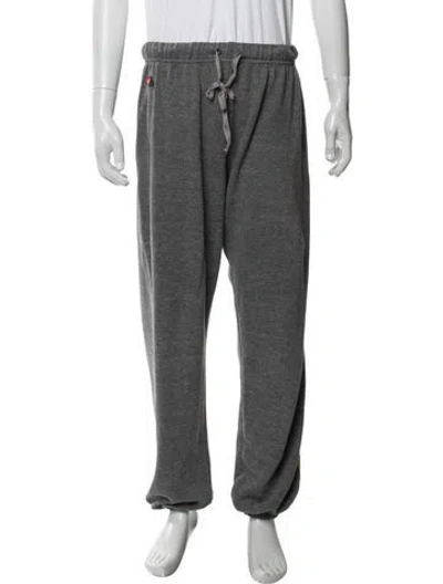Pre-owned Aviator Nation Embroidered Accent Lounge Bottoms In Grey