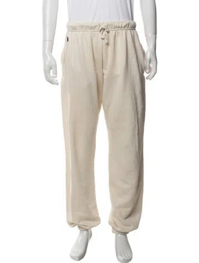 Pre-owned Aviator Nation Embroidered Accent Lounge Bottoms In Neutrals