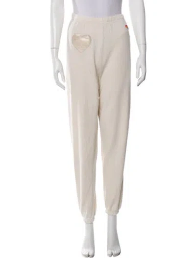 Pre-owned Aviator Nation Embroidered Accent Lounge Set In Neutral