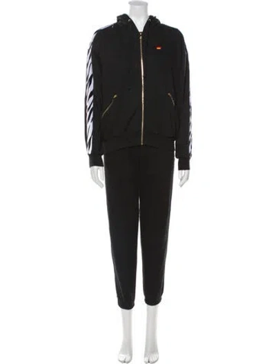 Pre-owned Aviator Nation Embroidered Accent Set In Black