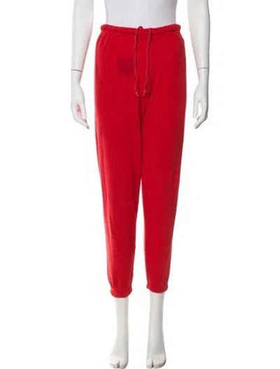 Pre-owned Aviator Nation Embroidered Accent Sweatpants In Red