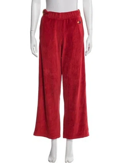 Pre-owned Aviator Nation Embroidered Accent Sweatpants In Red