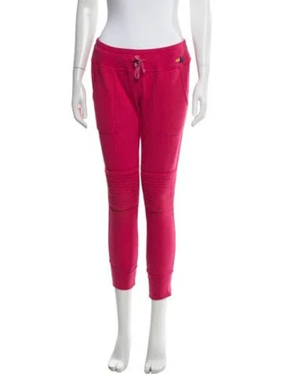 Pre-owned Aviator Nation Embroidered Accent Sweatpants In Red