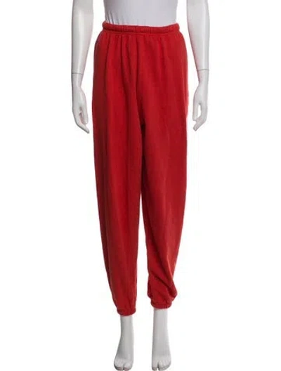 Pre-owned Aviator Nation Embroidered Accent Sweatpants In Red